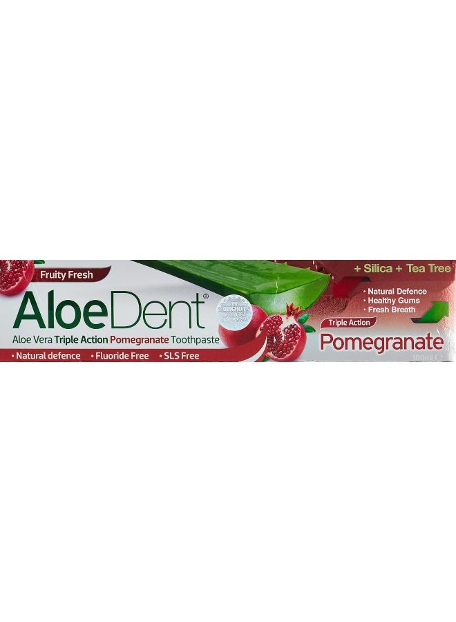Aloe Dent Aloedent Triple Action Pomegranate Toothpaste, 100 ml - Image 1
