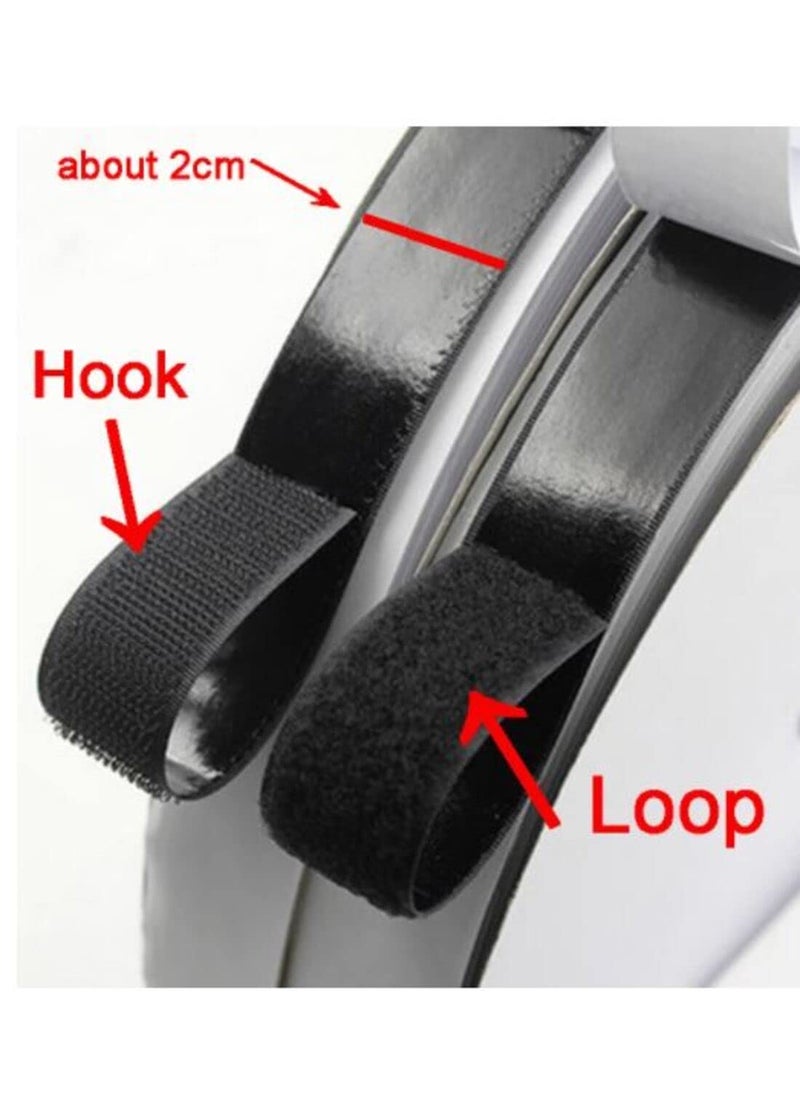 ImegaZ ImegaZ Nylon Self Adhesive Hook Tape Roll Plain Loop for Door Net Window Net Replacement Accessories Black 20mm width x 25 meters  - Image 5