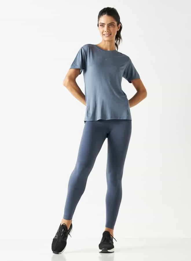 ADOT by Splash Textured T-shirt with Crew Neck and Short Sleeves