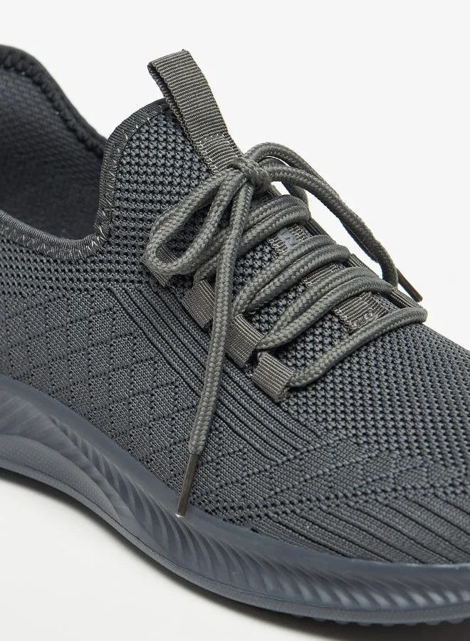 شو اكسبرس Mesh Textured Shoes with Lace-Up Closure