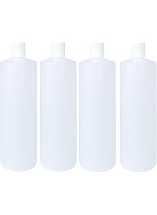 32oz 28/410 HDPE Plastic Cylinder Squeeze Bottles with Dispensing White Press Disc Top Caps, for Shampoo, Conditioner, Lotion, Any Liquid Products, Multi-Use Refillable Bottles (Pack of 4) - pzsku/ZCDA3AA8596F644F0905BZ/45/_/1744137592/a0f0603c-400b-4e14-b72e-1dd0a119c4fd
