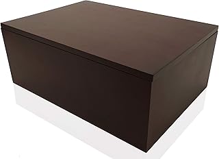 Blake & Lake Blake & Lake Wooden Storage Box for Home - Large Wood Stash Box - Dark Brown Storage Box with lid - Wooden Boxes (Dark  - Image 1