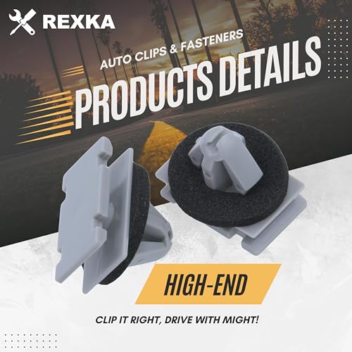 Rexka 40pcs Rocker Wheel Flare Moulding Clips Compatible with Jeep Grand Cherokee Compass Cherokee 68172491AA 68271803AA 68395627AA GM 11571175 19352782 Traverse - Image 3