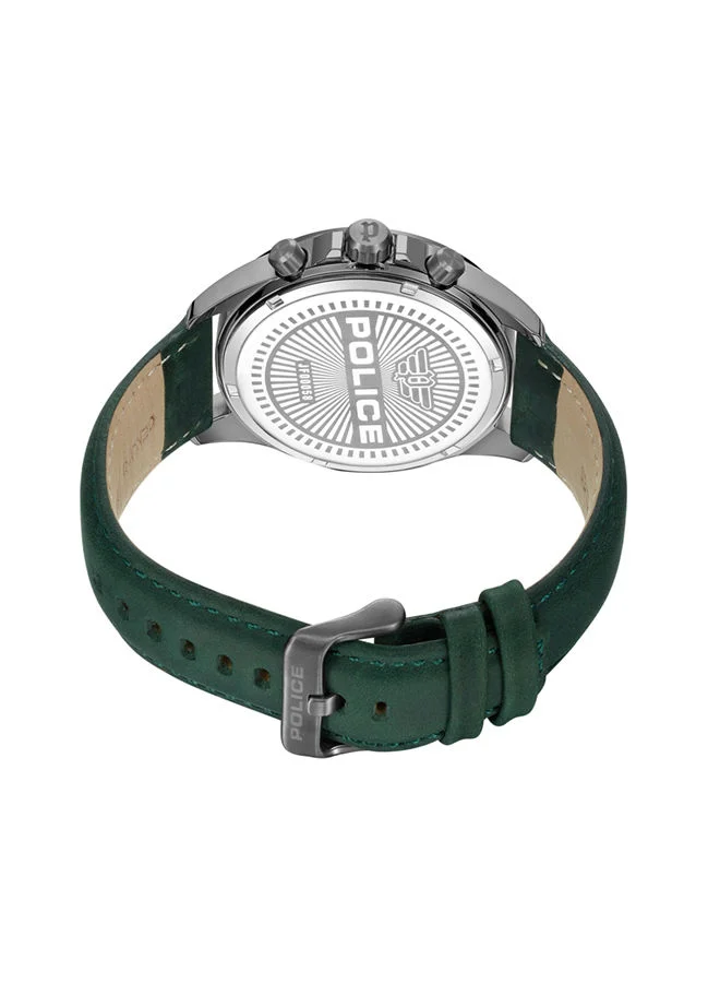 بوليس POLICE - Malawi Watch For Men Green Dial Green Leather Strap - PEWJF0005801