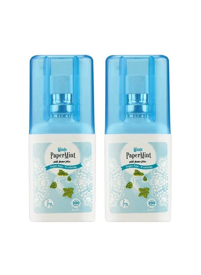 Papermint 2 pieces of  Mint flavored mouth freshener spray 200 sprays - Image 1