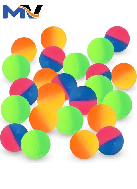 Bouncing Balls, Icy Bouncy Balls for Kids, Set of 24, Bouncing Balls with a Frosty Look and Extra-High Bounce, Frozen Birthday Party Favors, Goodie Bag and Piñata Fillers