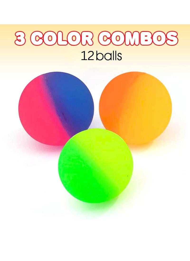 Bouncing Balls, Icy Bouncy Balls for Kids, Set of 24, Bouncing Balls with a Frosty Look and Extra-High Bounce, Frozen Birthday Party Favors, Goodie Bag and Piñata Fillers