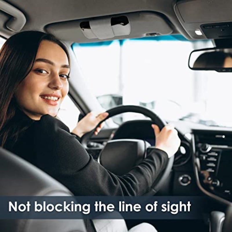 Sunglass Holder for Car Visor, Car Sunglasses Holder Leather, Eyeglasses Holder Glasses Storage Case Visor Accessories - Image 3