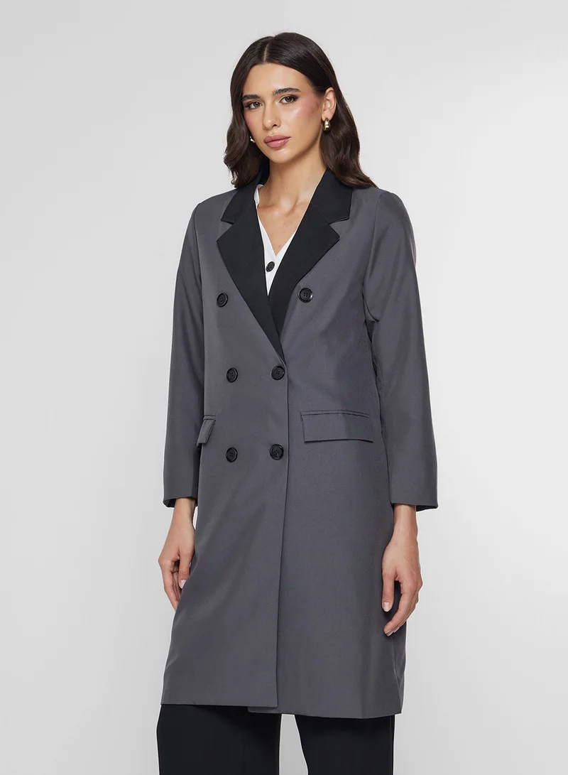 ELLA Colorblock Over Coat