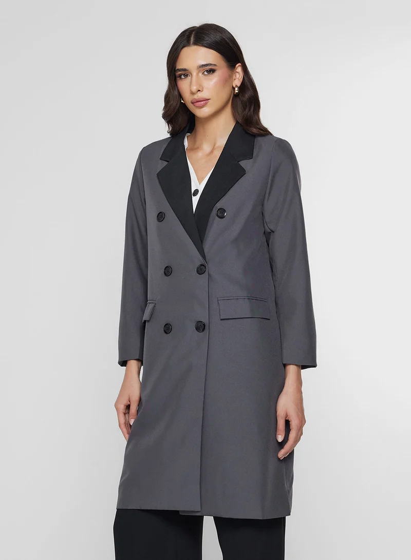 Ella Colorblock Over Coat