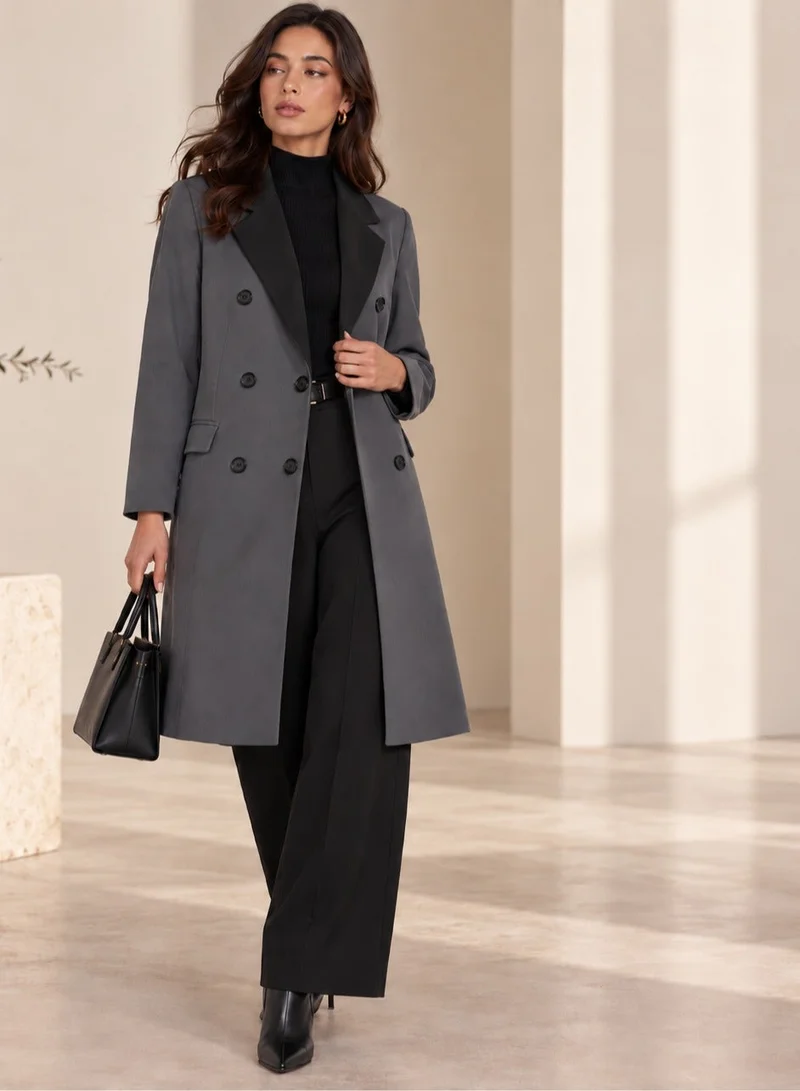 Ella Colorblock Over Coat