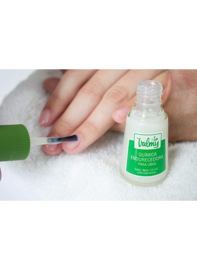 VALMY - Nail Hardener & Nail Strengthener for Thin Nails and Growth - Nail Growth Treatment, Protection & Nail Repair for Damaged Nails - Base Coat Nail Polish, 0.47 Fl oz (2 Pack) - Image 1