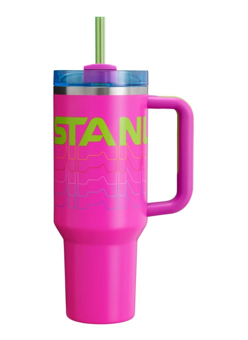 Stanley - Reverb 40oz Hot Magenta Insulated Stainless Steel Travel Tumbler – Large Capacity Thermal Cup with Spill-Proof Lid & Straw – Reusable Double-Wall Vacuum Flask for Hot & Cold Drinks – Ideal for Travel, Office, Gym & Hydration On-the-Go - Image 1