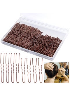 WSICSE 200Pcs 24  2Inches Hair Pins for Buns Hair Bun Pins Bun Hair Pins With Storage Box for Women Girls and Hairdressing Salon Brown 