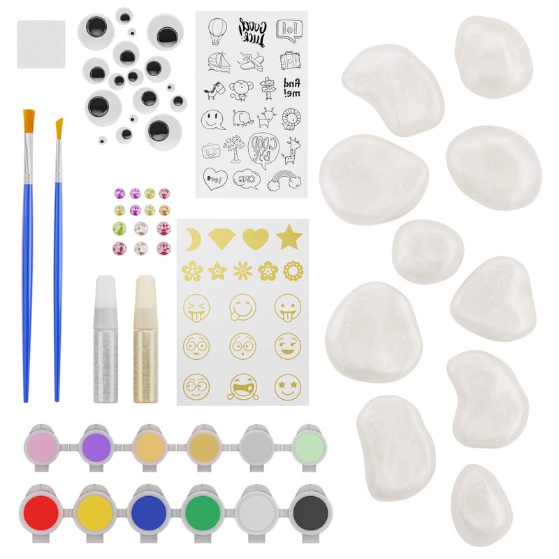 Dan&Darci Rock Painting Kit for Kids - Arts and Crafts for Girls & Boys Ages 6-12 - Craft Kits Art Set - Supplies for Rocks Paint - Best Tween Gift Ideas for Kid Activities Age 6 7 8 9 10 11 - Image 3
