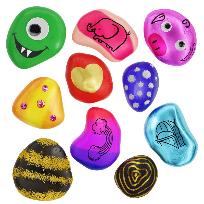 Dan&Darci Rock Painting Kit for Kids - Arts and Crafts for Girls & Boys Ages 6-12 - Craft Kits Art Set - Supplies for Rocks Paint - Best Tween Gift Ideas for Kid Activities Age 6 7 8 9 10 11 - Image 2