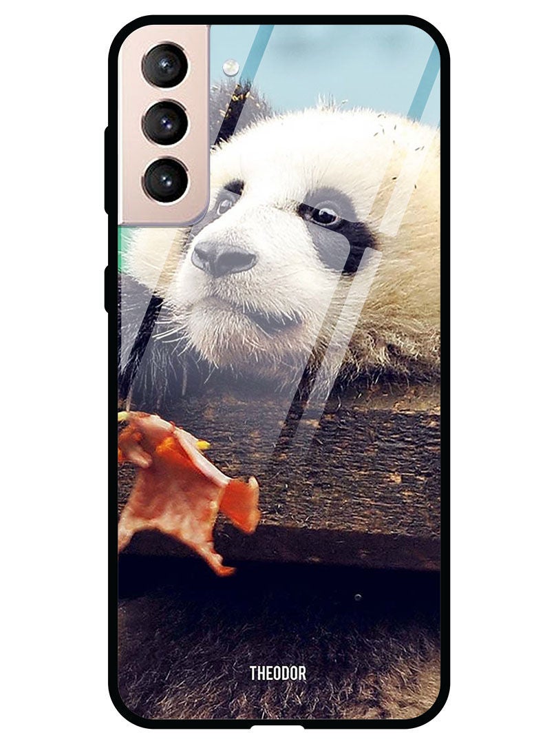 Theodor Protective Tempered Glass Case Cover Samsung Galaxy S21  Real Panda - Image 1