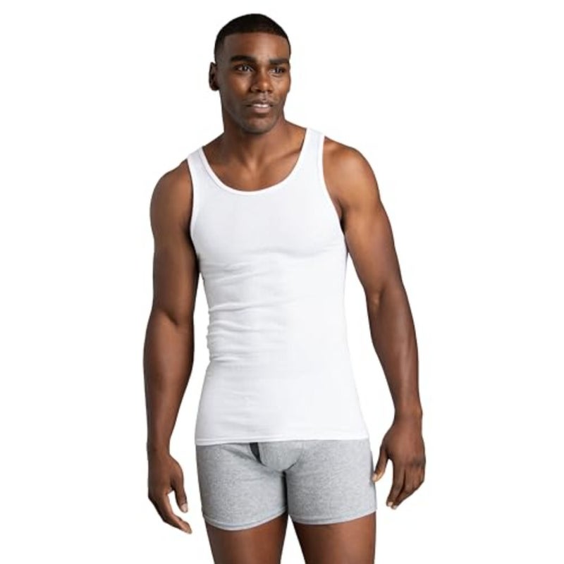 Fruit of the Loom Men's Sleeveless Tag Free Moisture Wicking Tank A-Shirt - Image 5
