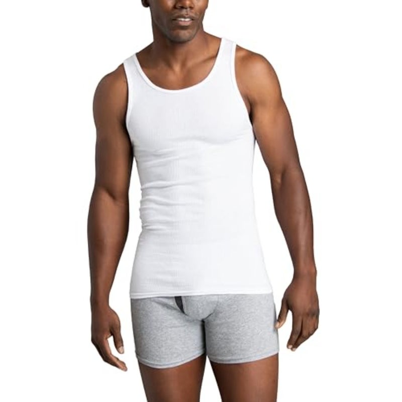 Fruit of the Loom Men's Sleeveless Tag Free Moisture Wicking Tank A-Shirt - Image 2