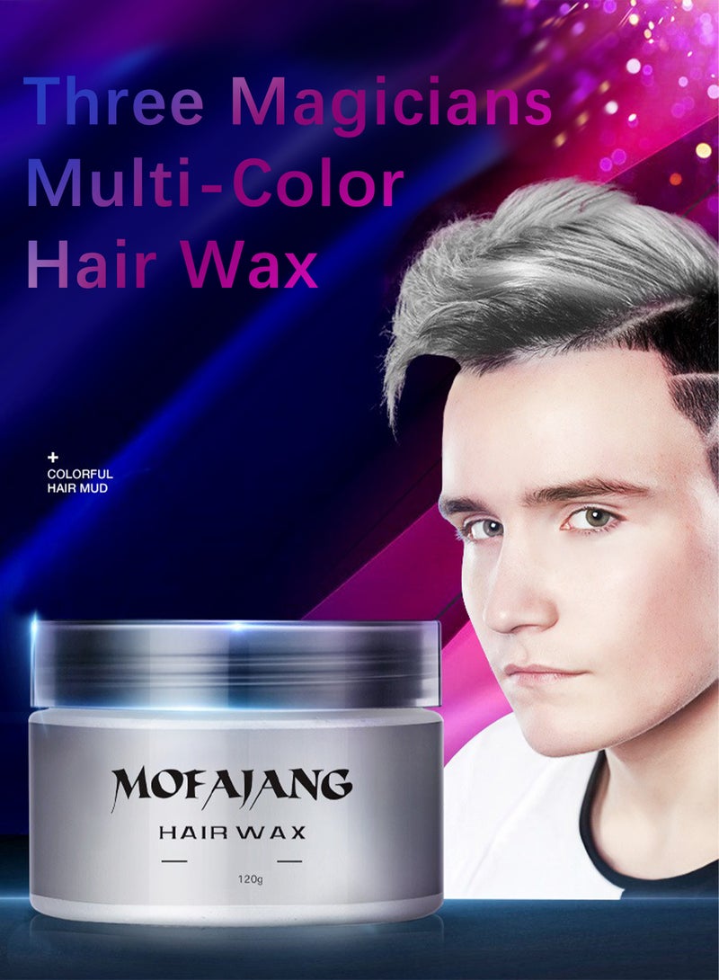 MOFAJANG Hair Coloring Wax, Natural Matte Hair Wax, Non-Greasy Pomade for DIY Hairstyle Cosplay Party, for Kids Women Men 120g - Image 2