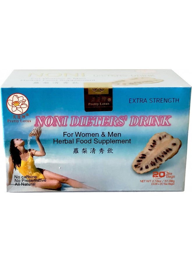 Pretty Lotus Noni Dieters Drink-extra strength- 20 Tea bags  - Image 2