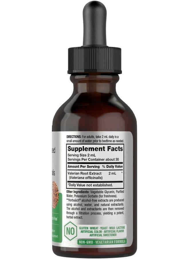 Horbäach Valerian Root Extract Drops Alcohol Free | 2 fl oz | Super Concentrated Liquid | Vegetarian, Non-GMO & Gluten Free  - Image 2