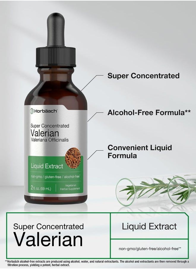 Horbäach Valerian Root Extract Drops Alcohol Free | 2 fl oz | Super Concentrated Liquid | Vegetarian, Non-GMO & Gluten Free  - Image 3