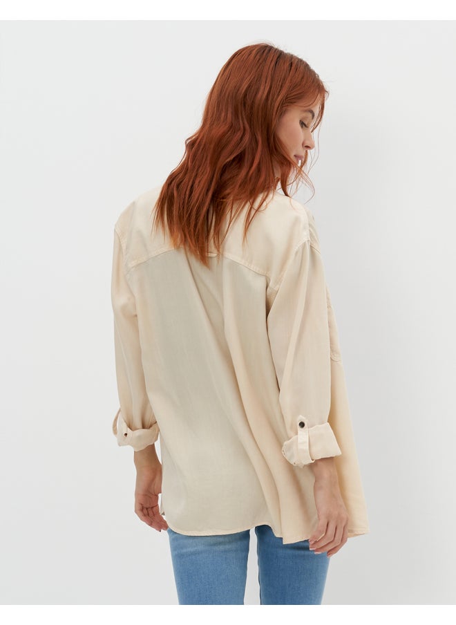 American Eagle - AE Long-Sleeve Button-Up Shirt - Image 1