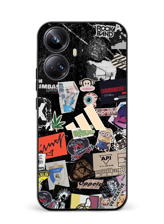 VR CREATIVE Protective Case Cover For Realme 10 Pro Plus Adidas Stickers Design Multicolour - Image 1