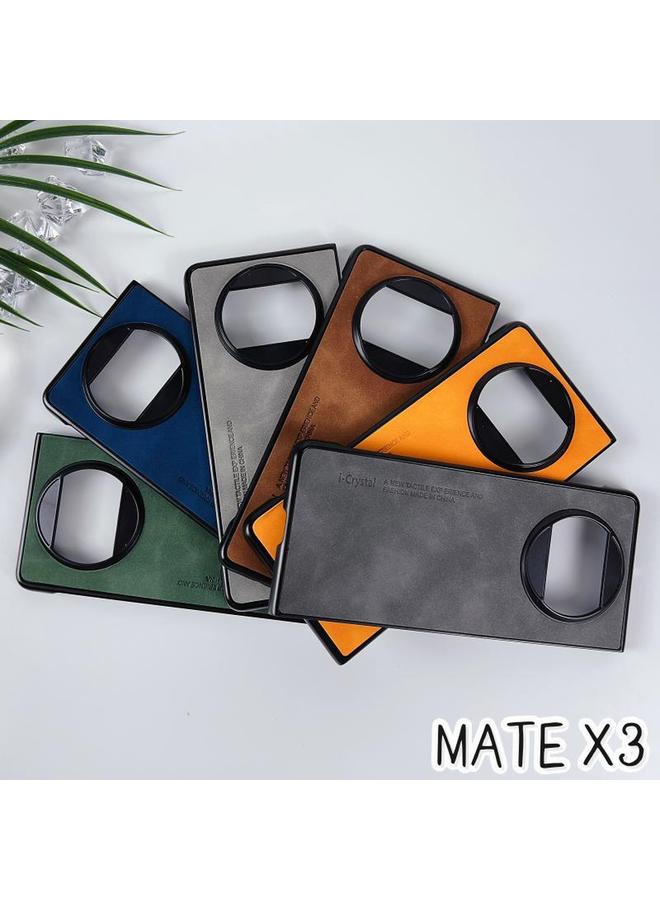 زبون جراب هاتف قابل للطي من جلد الحمل الكريستالي لهاتف Huawei Mate X3 - Image 2