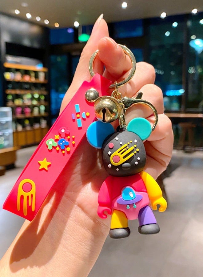 B352 Planet red rope cartoon keychain accessories*1 piece