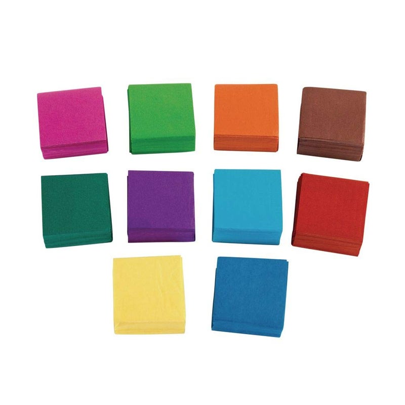 Colorations Mini Bleeding Tissue Art Squares, 5000 Squares Art Supplies, Craft Projects, Childrens Arts and Crafts - Image 1
