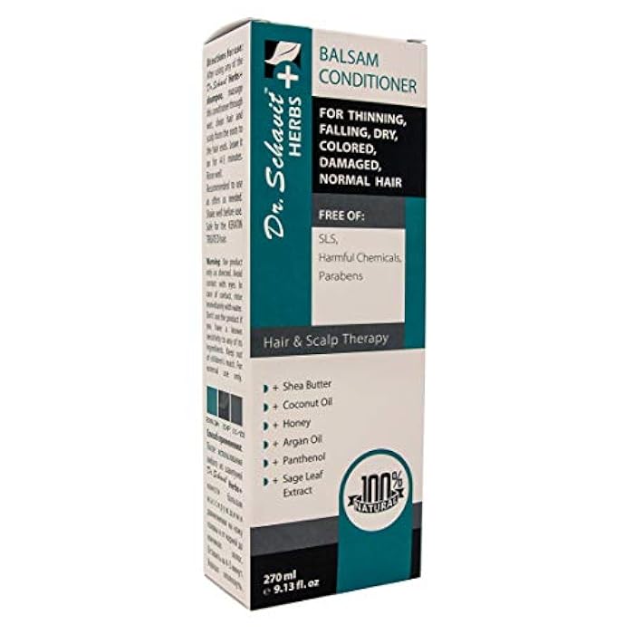 DR. SCHAVIT Herbs+ Herbal Balsam Conditioner for Thinning, Falling, Dry, Colored, Damaged, Normal Hair 9.13 fl.oz - Image 2
