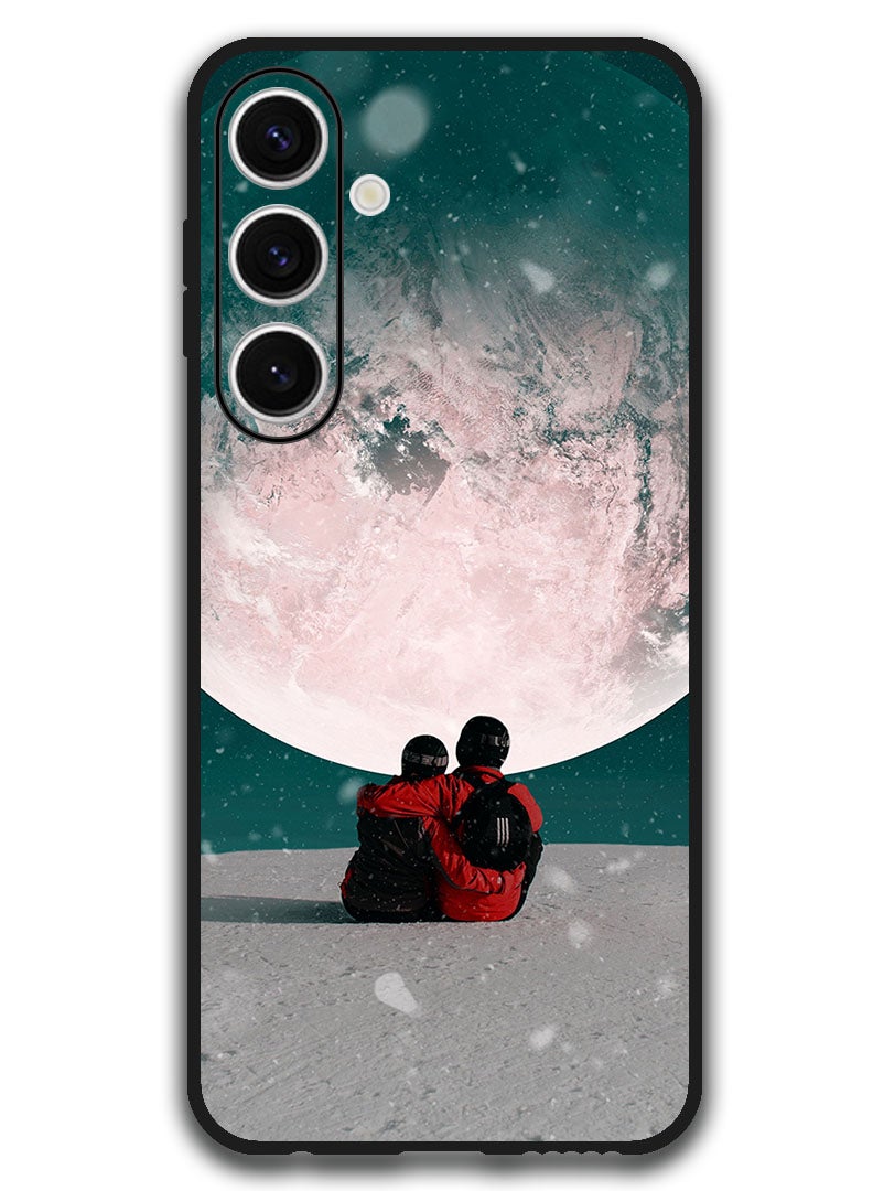 Theodor Protective Case Anti Scratch Shock Proof Bumper Cover For Samsung Galaxy S24 FE couple_hugs_moon - Image 1