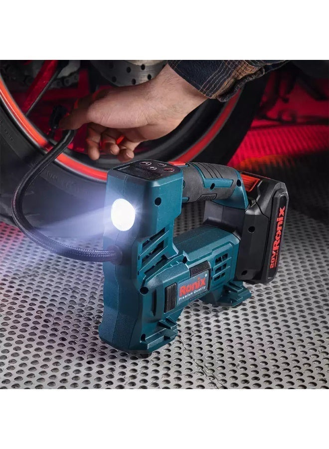 RONIX Cordless Mini compressor 20V  , 10.35Bar  # 8605 - Image 2