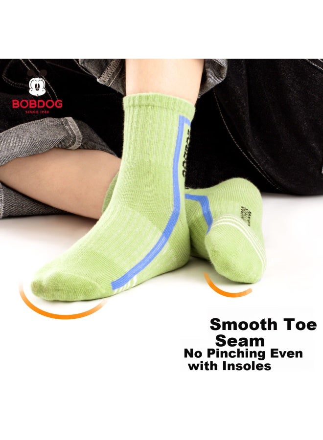 Babu Bean Kids Socks Spring And Autumn Boys Youth Cotton Sweat-absorbing Sports Socks Mid-calf Boys 5 Pairs Pack - Image 2