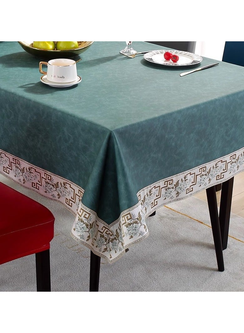 EBMINI New Waterproof Oil Resistant Heat-Resistant Washable PU Tablecloth 