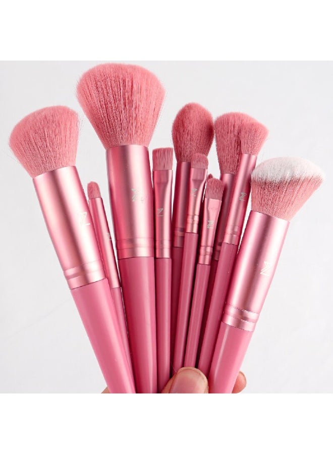 مجموعة فرش مكياج مكونة من 34 قطعة، مجموعة أدوات مكياج، كريم أساس صناعي فاخر، بودرة إخفاء العيوب، ظلال العيون، أحمر الخدود، فرش مكياج، منفاخ بودرة، لون وردي، مجموعة من 34 قطعة - Image 2