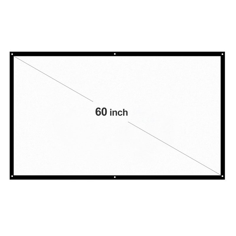 docooler Portable Foldable 16:9 HD Projector Screen LU-V5-374 White/Black - Image 3