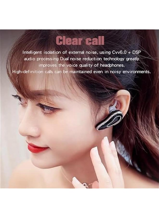 Generic - Bluetooth Microphone Headset with Mic Wireless Bluetooth Phone Earpiece for Cell Phone Ear Pieces Headset for Phone Calls Wireless Single Earpiece with Mic for Work Hands Free - Image 1