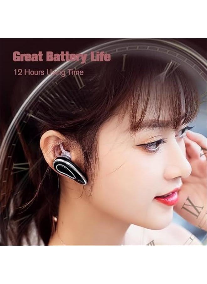 Generic - Bluetooth Microphone Headset with Mic Wireless Bluetooth Phone Earpiece for Cell Phone Ear Pieces Headset for Phone Calls Wireless Single Earpiece with Mic for Work Hands Free - Image 1