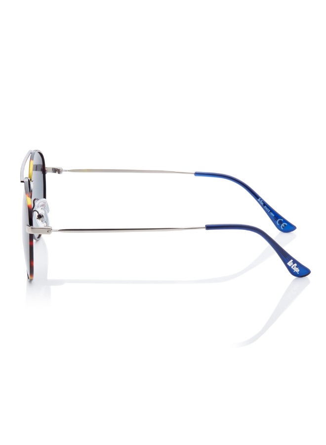 لي كوبر نظارات شمسية قطبية بإطار فضي عدسة مرآة متدرجة G15 56mm - LC1205C01 - Image 3