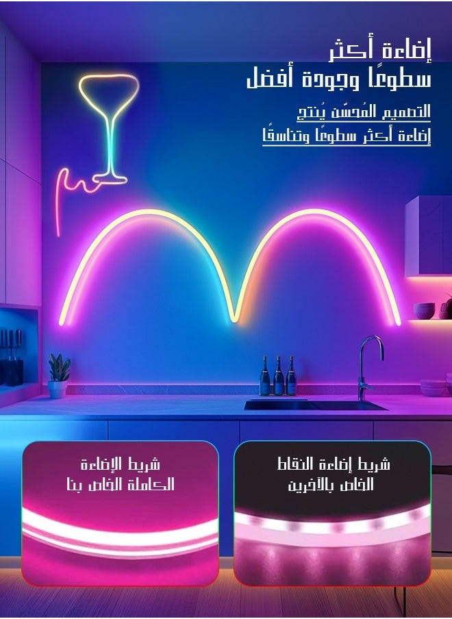 Litus - LED Light Strip Neon light with Remote Control, Plug Charge,Waterproof, Ideal for Patterns lighting, TV Backlighting, Gaming Room, Bedroom, and Indoor Decor – Available in Lengths 2m, 3m, 5m - Image 1