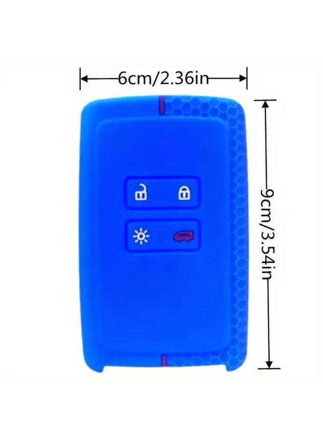 Blue Silicone Key Cover Case For Renault Captur Megane Talisman Espace Clio Koleos Scenic Arkana Dacia Sandero - Image 2