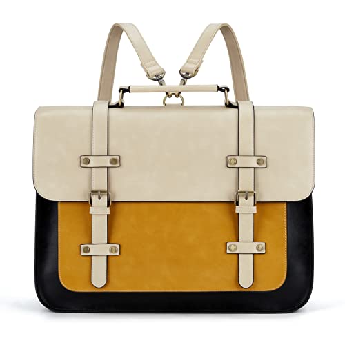 ECOSUSI Laptop Bag for Women Vegan Leather Messenger Purse Fashion Briefcase Backpack 15.6 inch Computer Satchel Handbag - Image 1