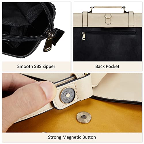 ECOSUSI Laptop Bag for Women Vegan Leather Messenger Purse Fashion Briefcase Backpack 15.6 inch Computer Satchel Handbag - Image 5