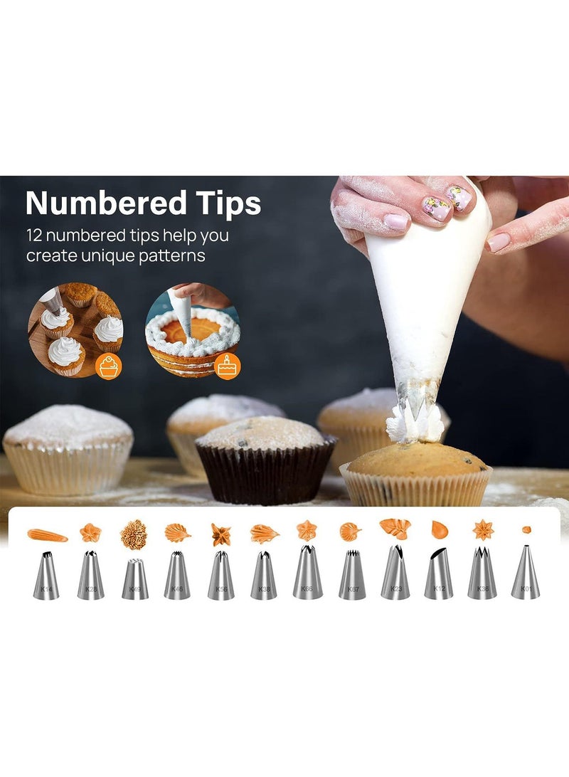 Bluejw طقم خبز الكعك من 232 قطعة صينية خبز كعك 4 7 9 بوصة قالب كعك خبز صينية هامبورجر قالب زهور - Image 4