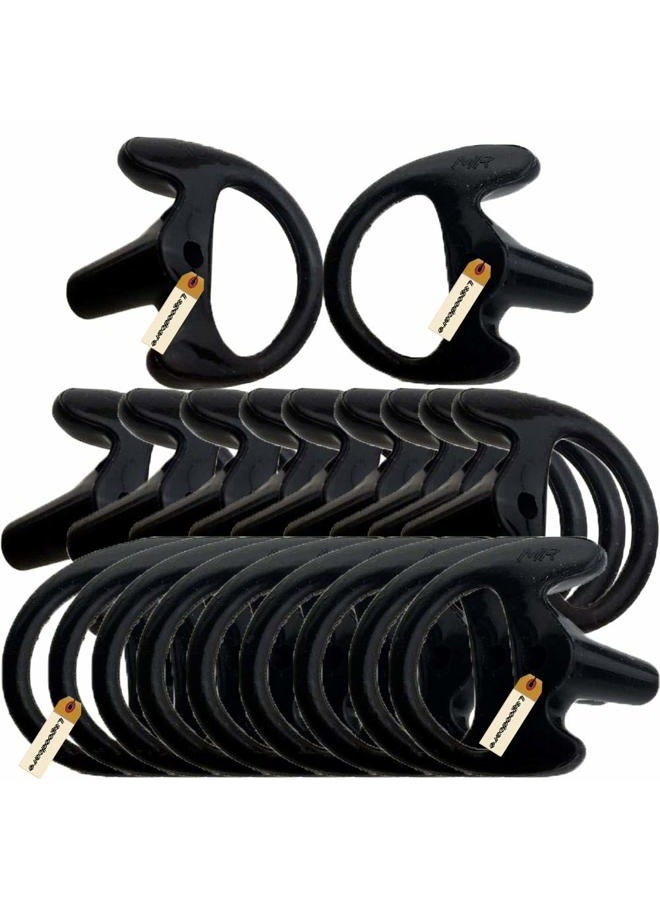 Lsgoodcare Replacement Earmold Earbud (Left and Right Ear) for Two Way Radio Acoustic Coil Tube Earpiece - Open Ear Insert Earmould Earbuds Black, Medium, Soft Silicone Material, 10 Pairs, - Image 3