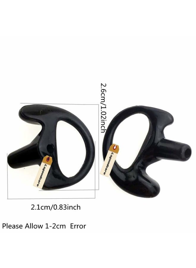 Lsgoodcare Replacement Earmold Earbud (Left and Right Ear) for Two Way Radio Acoustic Coil Tube Earpiece - Open Ear Insert Earmould Earbuds Black, Medium, Soft Silicone Material, 10 Pairs, - Image 4