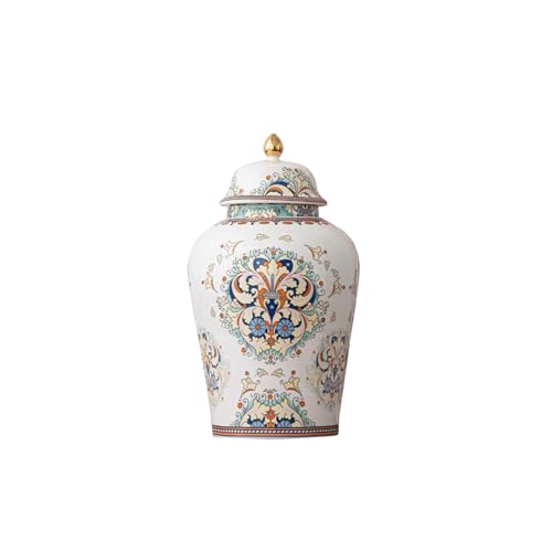 NS Online Flowers Urn Adult Ashes - 11.6 inches 200 lb Ceramics Decorative Memorial Large Urn, Capacity 200 Cubic inches Funeral Keepsake Big urn for/Humans/Female/Pet - Image 1